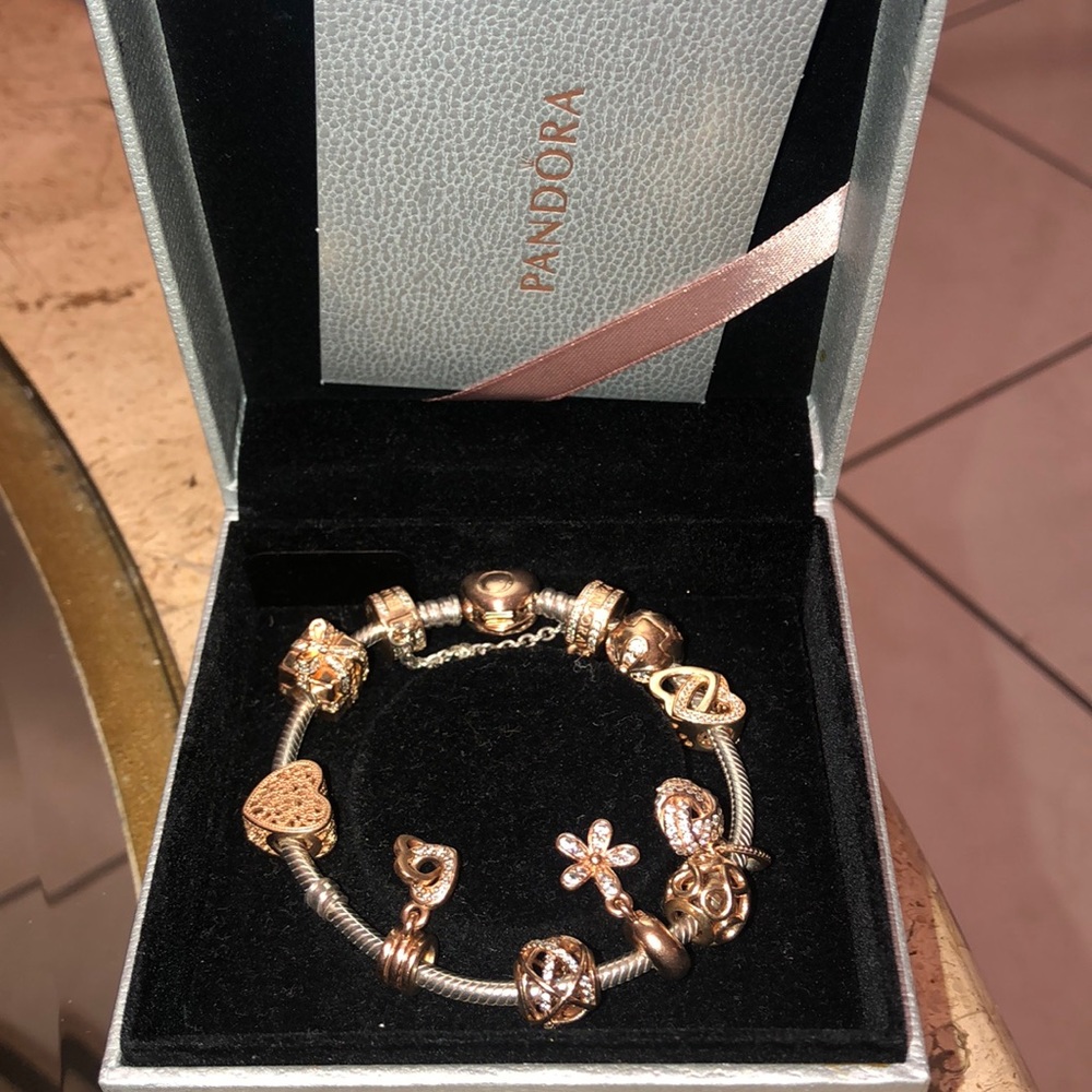 Authentic Pandora bracelet with charms